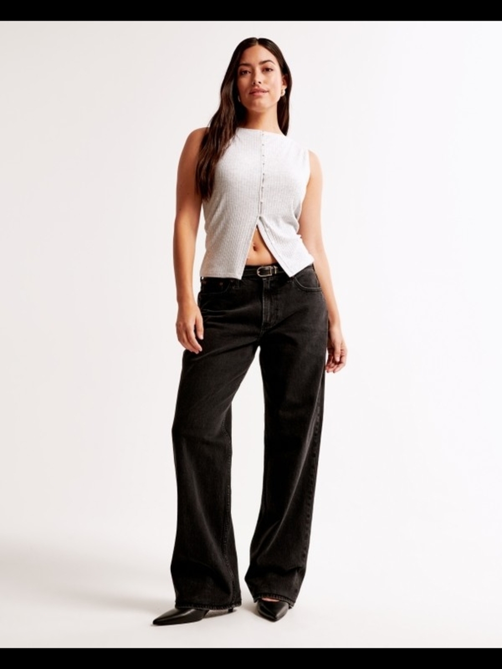 Abercrombie Curve Love Low Rise Baggy Jean Size 28 Short